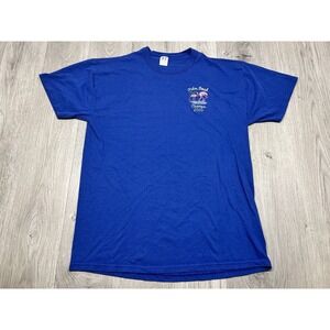 Vintage Y2K T-Shirt Football Palm Bowl Champs 2000 Russell Athletic Blue Size L